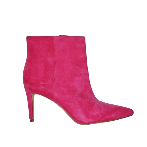 Sam Edelman Shoes - Sam Edelman Pink Suede Heeled Ankle Boots 7